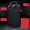 Red/Black 5V USB Heated Vest Men Winter Electrical Heated Sleeveless Jacket Outdoor Hiking