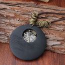 Ethnic Wood Alloy Leaf Pendant Necklaces Vintage Leather Rope Long Sweater Necklace For Men
