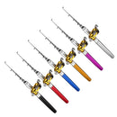 36'' Telescopic Mini Portable Pocket Fish Aluminum Pen Fishing Rod Pole Reel