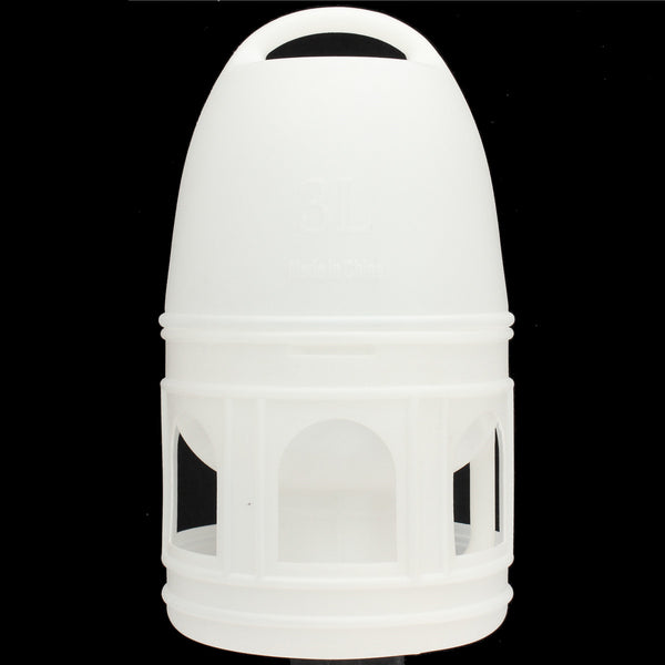3L White Plastic Drinker Pigeons Birds Accessories Feed Suppliers Automatic Waterer w/ Handle