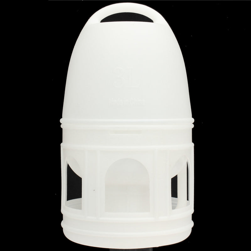 3L White Plastic Drinker Pigeons Birds Accessories Feed Suppliers Automatic Waterer w/ Handle
