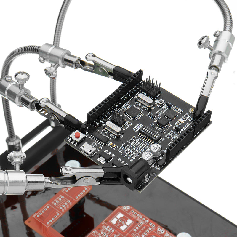 YP-004 PCB Fixture Base Arms Soldering Station Helping Hands with Universal 4 Flexible Arms