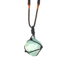 DIY Natural Fluorite Octahedron Pendant Rough Crystal Specimen Necklace Healing Decorations