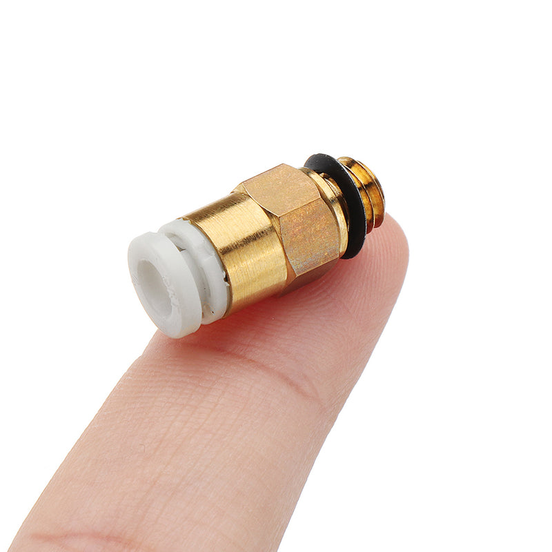 10pcs Creality 3D M6 Thread Nozzle Brass Pneumatic Connector Quick Joint For 3D Printer Remote