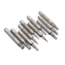Drillpro 10pcs 4mm CR-V Screwdriver Bit Set Slotted Torx Batch Head Bit Mobile Phone Repair Tools Kit
