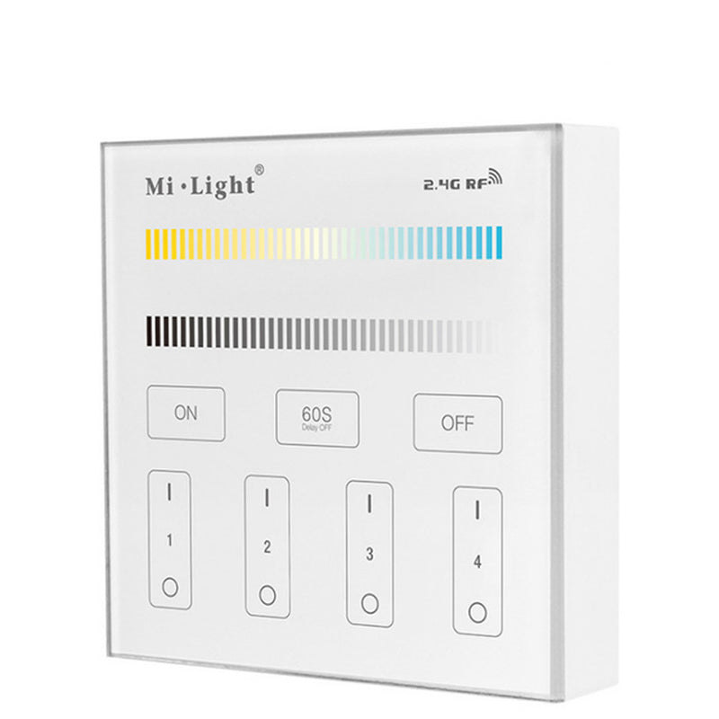 Milight B2 4-Zones Smart Panel Dimmer Controller Work With CCT LED Strip Light Floodlight Bulb