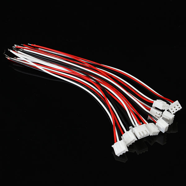 10pcs XH Pitch 2.54mm Single Head 3Pin Wire To Board Connector 15cm 24AWG With Socket