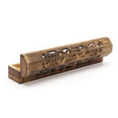 Mango Wooden Incense Stick Holder Burning Joss Box Inlay Cone Burner Ash Catcher