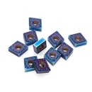 Drillpro 10pcs HRC45 Blue Nano CNMG120408-MA US735 Carbide Insert for MCLNR/L Turning Tool Holder