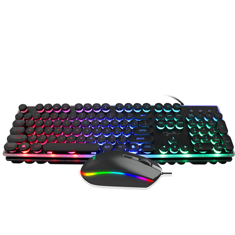 V300 104 key Backlit Wired Gaming Keyboard and 1600DPI Gaming Mouse Combo for PC Laptop