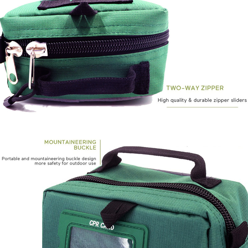 First Aid Kit Bag 165-Piece Lightweight Emergency Medical Rescue Outdoors Car Luggage School Hiking Survival Kits