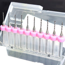 Drillpro DB-P3 10pcs 1.0mm Carbide Micro PCB Drill Bit CNC Jewelry Rotary Tool For PC Boards