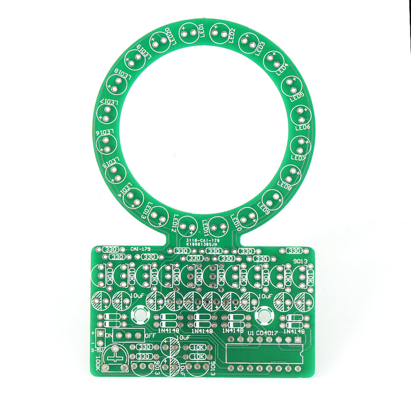 5pcs DIY Gradient LED Flash Light Production Kit Electronic 4017NE555 Soldering Training Parts