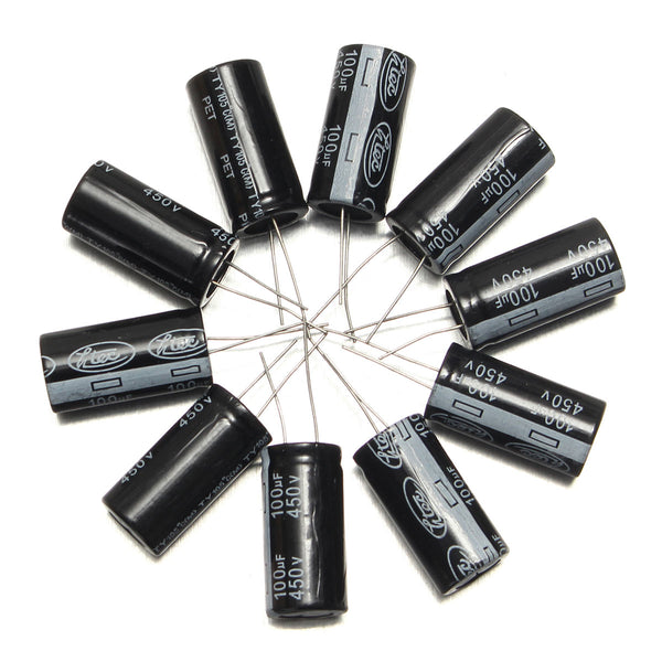 30pcs 100uF 450V 105C Radial Electrolytic Capacitor 18x35MM