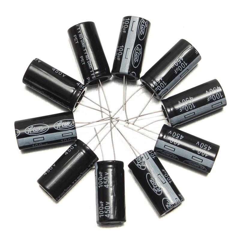 30pcs 100uF 450V 105C Radial Electrolytic Capacitor 18x35MM