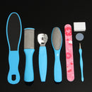 8 in 1 Foot Care Set Kit Dead Skin Remover Fork Pedicure File Callus Replacement Blades Polish