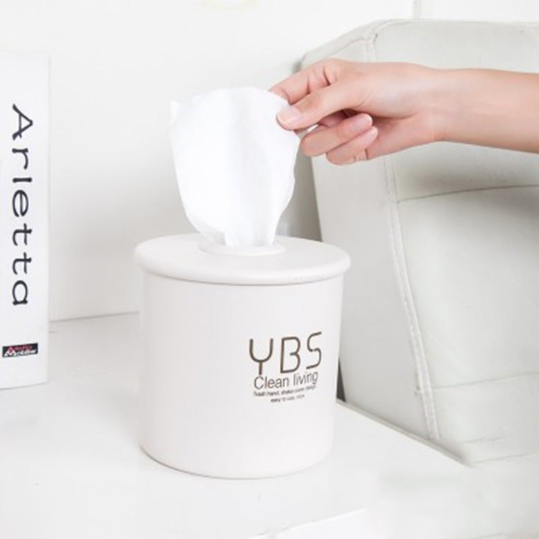 Living Room Tissue Box Simple Household Paper Towels Waterproof Roll Circular Plastic Box