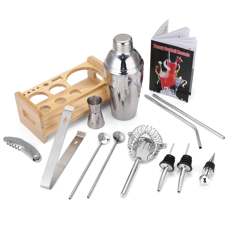 Cocktail  Shaker Bartender Bar Set Stainless Steel Beverage Mixer Bar Bartender Kit Bar Tool