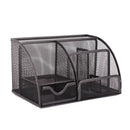 Mrosaa 7 Cell Metal Mesh Desktop Office Pen Pencil Holder Iron Desk Organizer School Supplies