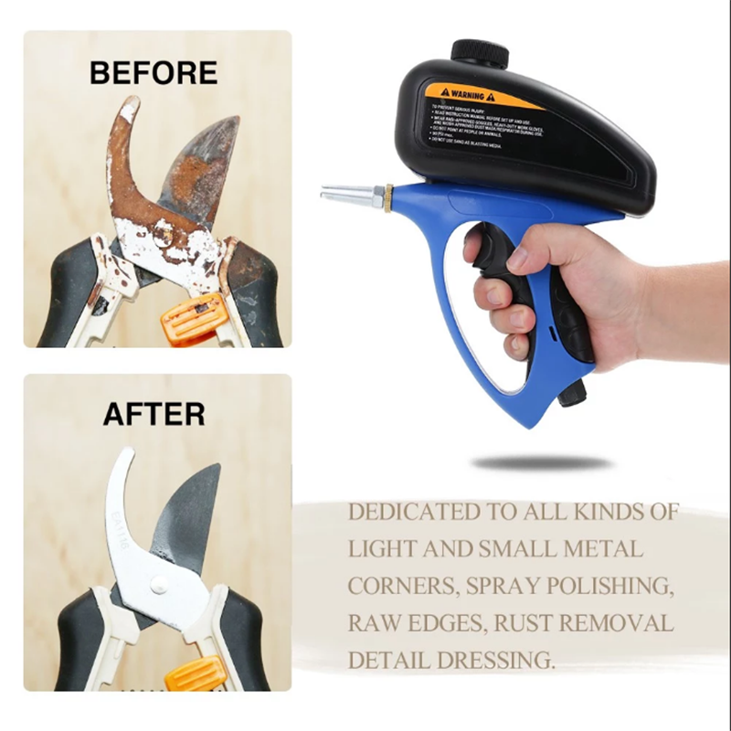 Small Mouth Pneumatic Sandblasting Machine Sandblaster Manual Abrasive Spot Blasters Machines Tools Kit