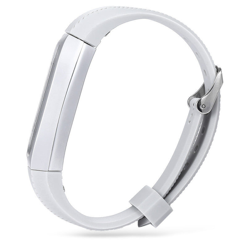 Replacement 14mm Rubber Strap Metal Case  Bracelet Wristband for Xiaomi Miband 2