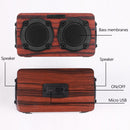 Kingneed S403 bluetooth Wireless Wooden 2 Speaker 2 Bass Membrane 2x3W Speaker