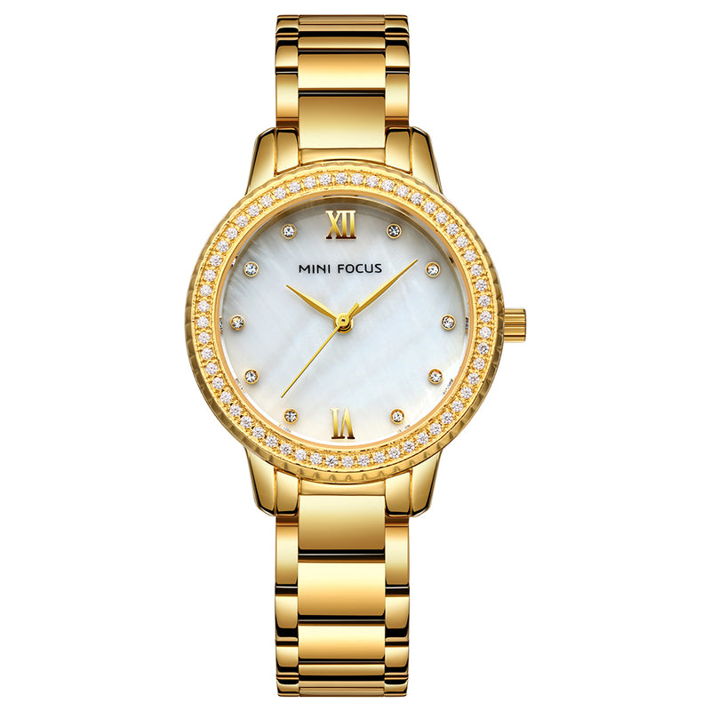 MINI FOCUS MF0226L Luxury Brand Fashion Style Women Wristwatch Diamond Ladies Quartz Watch