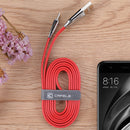 Cafele LED Light 2.1A Type C Flat Fast Charging Data Cable 1.2m For Oneplus 6 Xiaomi 8 8 se S9