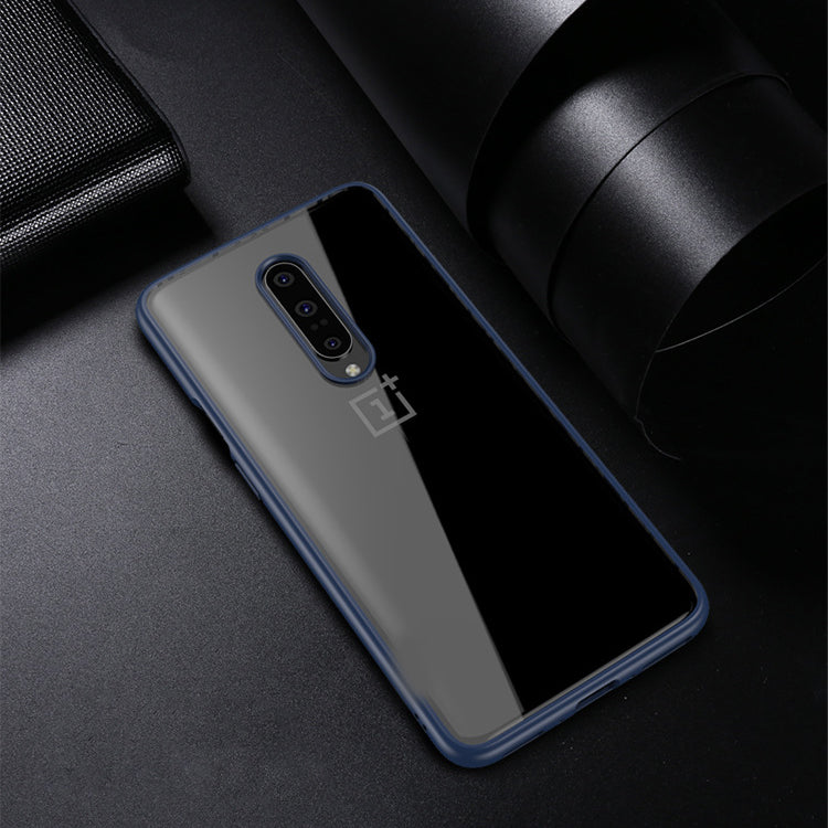 IPAKY Armor Transparent Shockproof PC+Soft TPU Edge Shell Protective Case for Oneplus 7 Pro