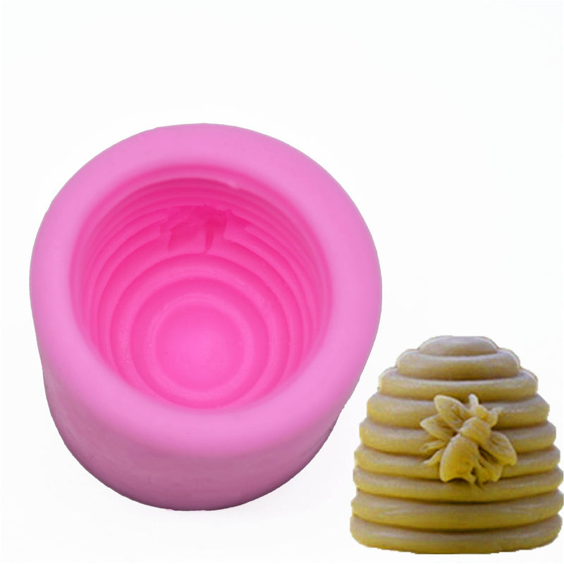 3D Innovative Screw Bee Hive Handmade Candle Soap Mould Silicone Resin Mold