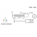 50PCS 2V 20mA 10mm 4 Pin RGB Common Cathode Transparent LED Diode Light-Emitting Lamp Bulb