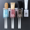Toothbrush Holder Bathroom Accessories Set Wall Colorful Cup Toothbrush Holder automatic Toothpaste Squeezer