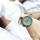 SK K0056 Simple Design Ladies Wrist Watch Casual Style Leather Strap Quartz Watches