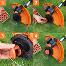 Grass Trimmer Head Spool Line String with Spool Coil Cap Cover for Worx WA0010 WG150 WG180