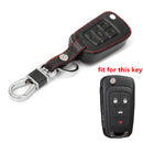 4 Buttons Car Remote Fold Key Fob Chain Cover Holder for Chevrolet