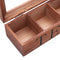 Tea Bag Stores Wooden Tea Box 3 Compartments Hinged Glass Lid Tea Organizer Jewelery Box Storage