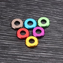 Suleve M5AW1 10Pcs M5 Aluminum Alloy Flat Fender Screw Washer Spacer Gasket Multicolor