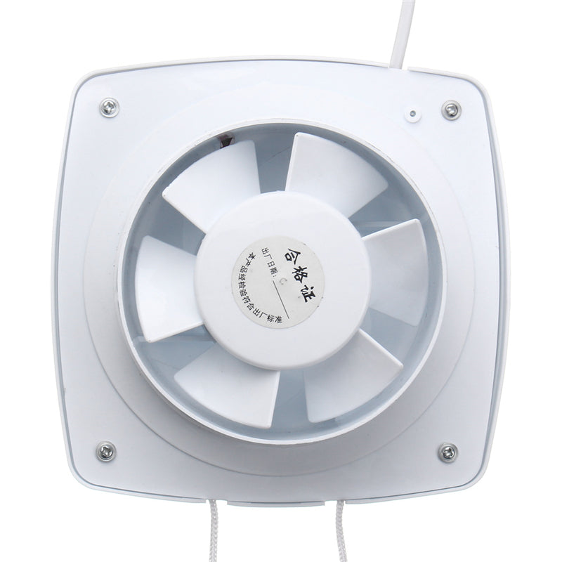 4 Inch 12W Mini Exhaust Fan Entilation Blower Hand Pull for Window Wall Kitchen Bathroom Toilet