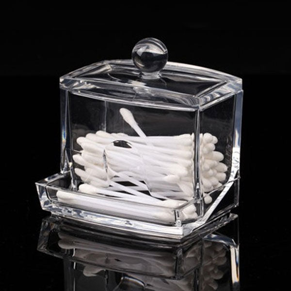 Q-tip Storage Boxes Cotton Swab Holder Clear Acrylic Cosmetic Makeup Case Hotel Supplies