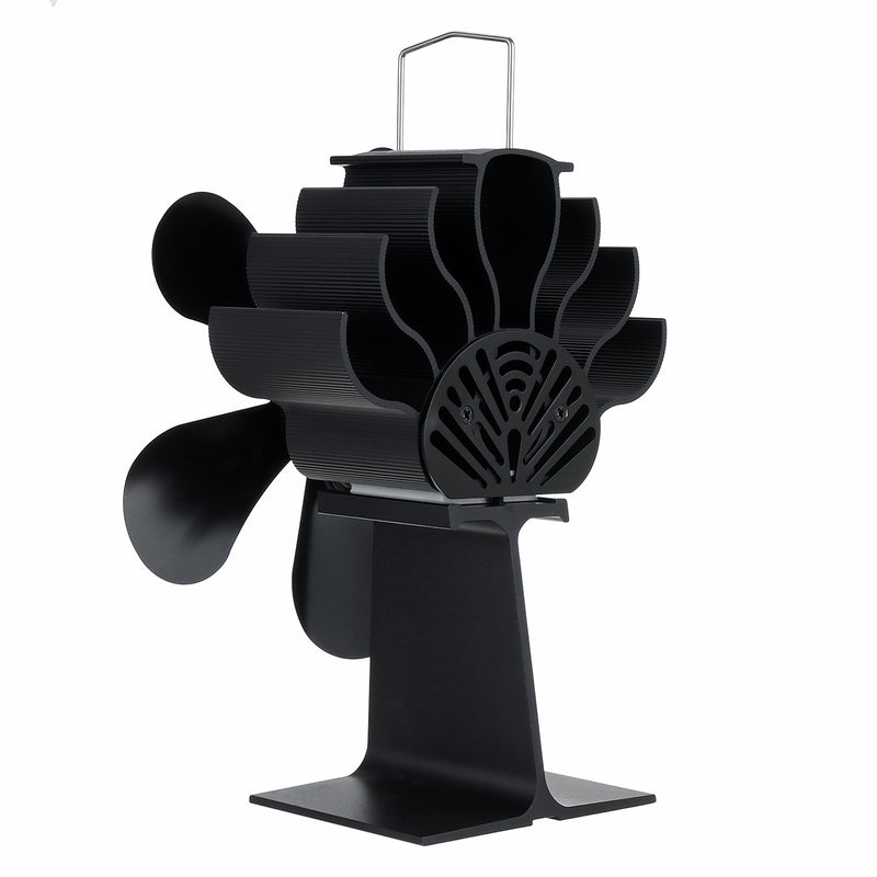 1500RPM 4/5 Blades Stove Fan Silent Fireplace Fire Heat Powered Saving Eco Fan No Electricity & Battery