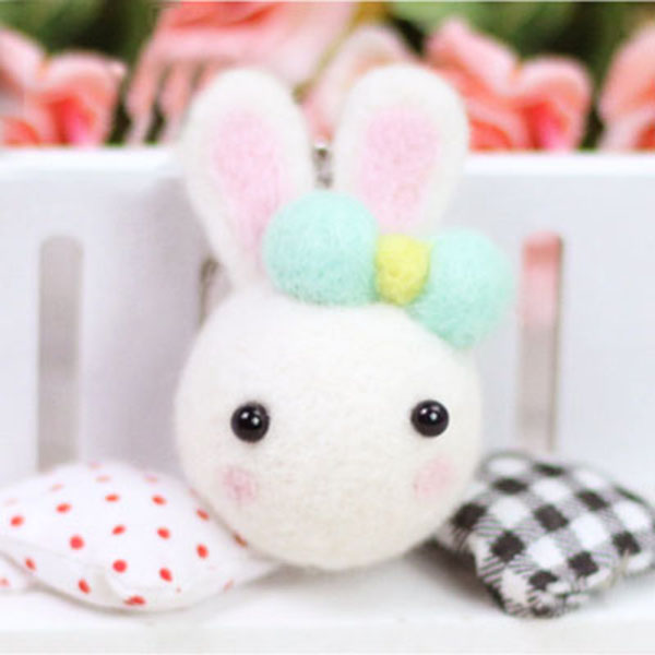 Creative 12 Chinese Zodiac Wool Felt Animals Keychain Wool Felting Needle Kits DIY Tools Craft Learner Design