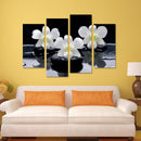 Miico Hand Painted Four Combination Decorative Paintings Three Flowers Wall Art For Home Decoration