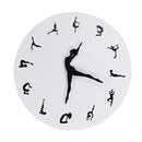 Yoga Postures Wall Clock GYM Fitness Flexible Girl Silent Modern Clock Watch Home Decor Meditation Decor Yoga Studio Relax Gift