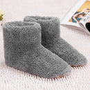 NEW Winter USB Warmer Foot Shoes Plush Warm Electric Slippers Feet Heat Washable Home Shoes