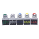 10pcs Blue 22MM AC 12-500V Voltmeter Square Panel LED Digital Voltage Meter Indicator Light