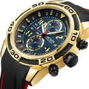 MEGIR 2045 Sport Watches Military Chronograph Silicone Strap Men Quartz Watch