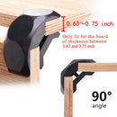Drillpro 8Pcs Right Angle Clip Set Wood Clamp Panel Connectors for Creative DIY Furniture Closet Table Storage Shelf Hard Plastic Material Fit for 0.63 to 0.75 Inch Thickness Board Woodworking
