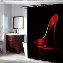 High Red Heels Black Waterproof Bathroom Shower Curtain Liner Polyester Fabric Bathroom Curtain & 12 Hooks