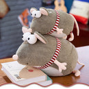 Cute Fat Grey Big Eyes Rat Pillow Stuffed Animal Plush Toy for Kids Birthday Gift