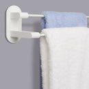 8H Towel Rack Holder WHITE 3M Tape Double Rod Storage